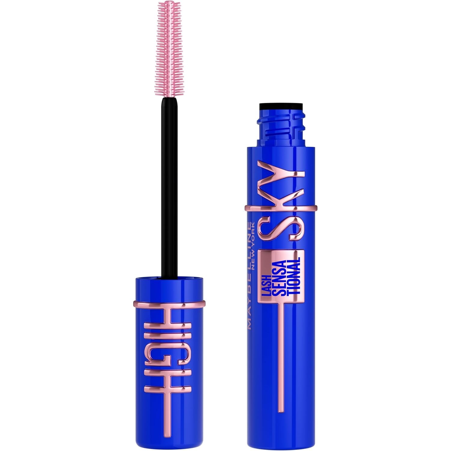 Maybelline Lash Sensational Sky High Washable Mascara, Volumizing, Lengthening, Defining, Curling, Multiplying, Buildable Mascara Make up Formula, Green Altitude, 1 Count