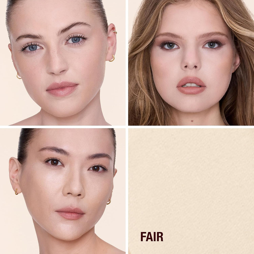 Charlotte Tilbury Holiday Kit - Airbrush Flawless Setting Spray + Airbrush Flawless Finish + Icon Baby Lip Duo - Hydrating Mist & Pressed Setting Powder Kit with Pink Lipstick Gloss Set