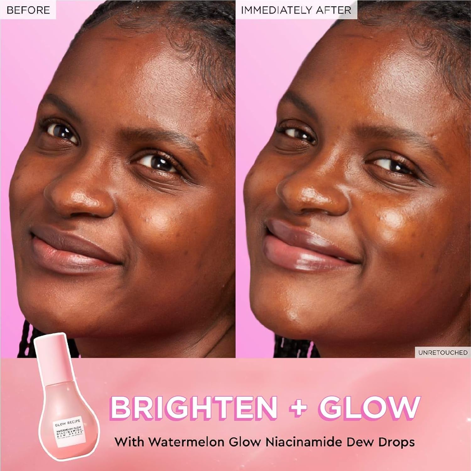 Glow Recipe Glass Skin Essential Korean Skincare Kit - Includes Niacinamide Dew Drops Face Serum & PHA + BHA Face Toner - Travel Size Watermelon-Powered Hydrating Serum & Pore Minimizer (2 Count)