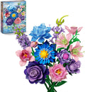 Impressionist Water Lily Flowers Bouquet Building Set for Adults, Artificial Flower Compatible with Lego Flowers Botanicals, Christmas Valentine'S Mother'S Day Birthday Gift for Her Women Girl