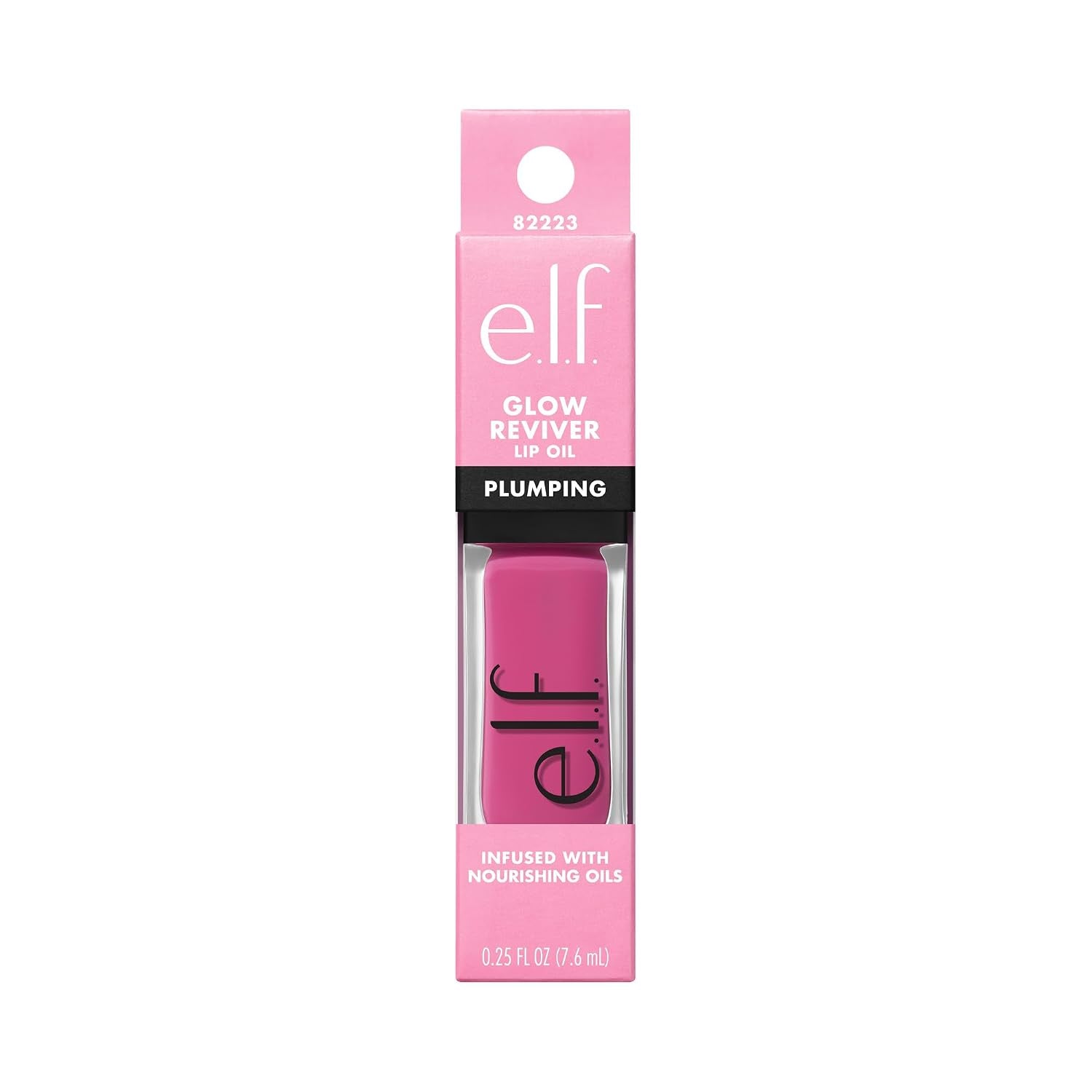 E.L.F. Glow Reviver Plumping Lip Oil, Tinted Lip Plumper for a High-Shine, Plump Finish, Infused with Jojoba Oil, Vegan & Cruelty-Free, Ultraviolet