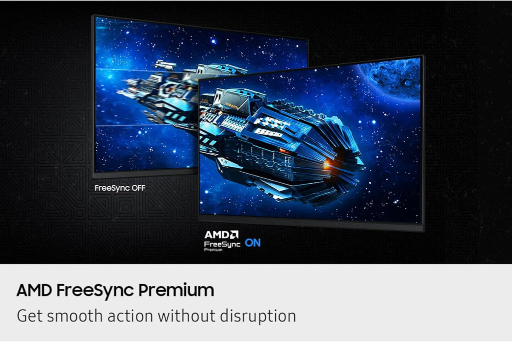 SAMSUNG 27” Odyssey G5 G53F QHD Resolution Gaming Monitor, HDR10, 200Hz Refresh Rate, IPS Panel, AMD Freesync™ Premium, Black Equalizer, Auto Source Switch, LS27FG532ENXZA