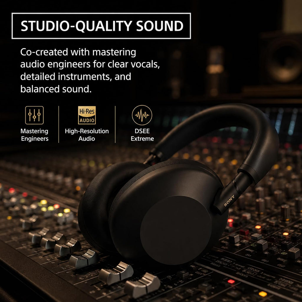 Sony WH-1000XM6 the Best Noise Canceling Wireless Headphones, HD NC Processor QN3, 12 Microphones, Adaptive NC Optimizer, Mastered by Engineers, Studio-Quality, 30-Hour Battery with Deco Guide Bundle