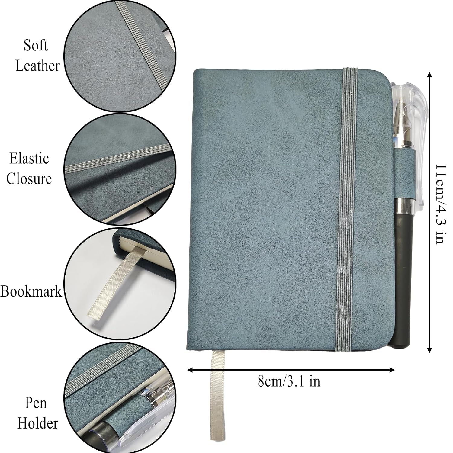 Hganxiu Pocket Notebook Small,Mini Notebook for Work,4 PCS Small Notepad