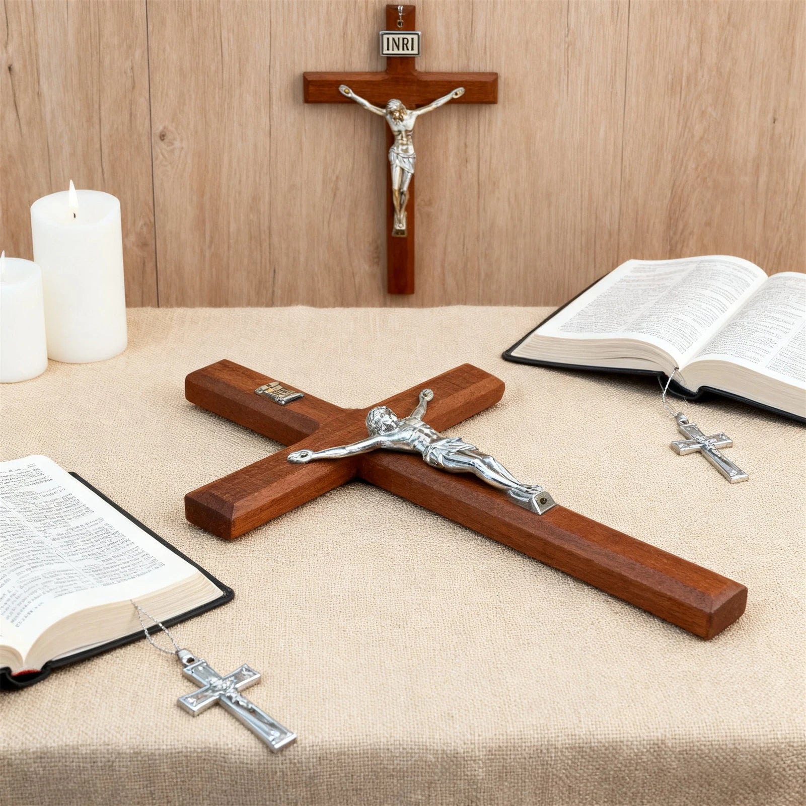 Carved Wooden Wall Cross