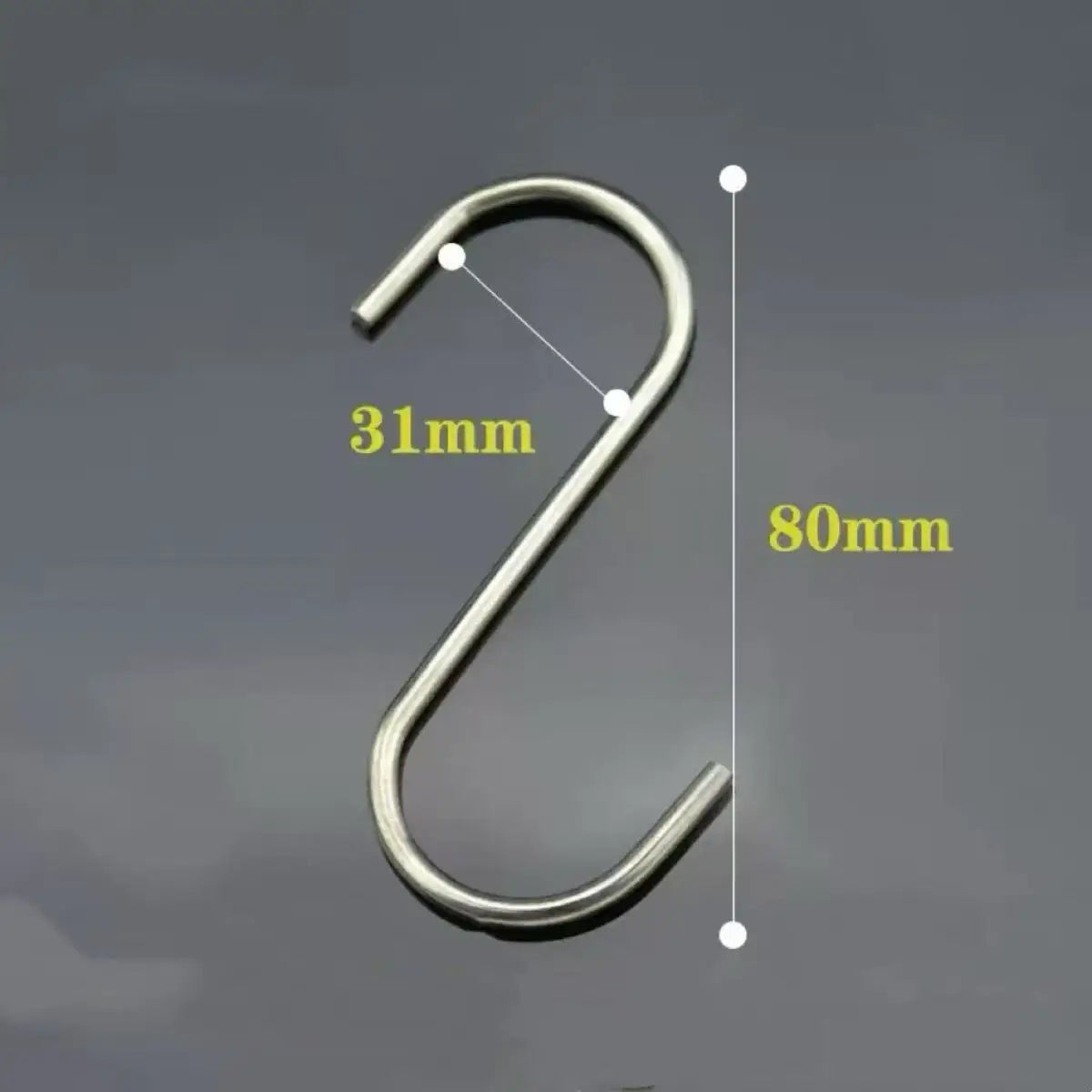 Stainless Steel S-Hooks (10-Pack)