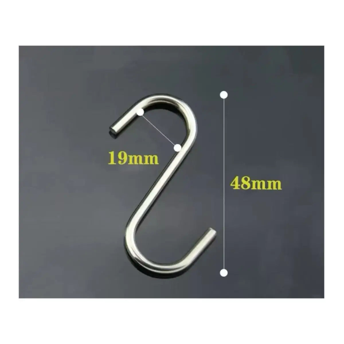 Stainless Steel S-Hooks (10-Pack)
