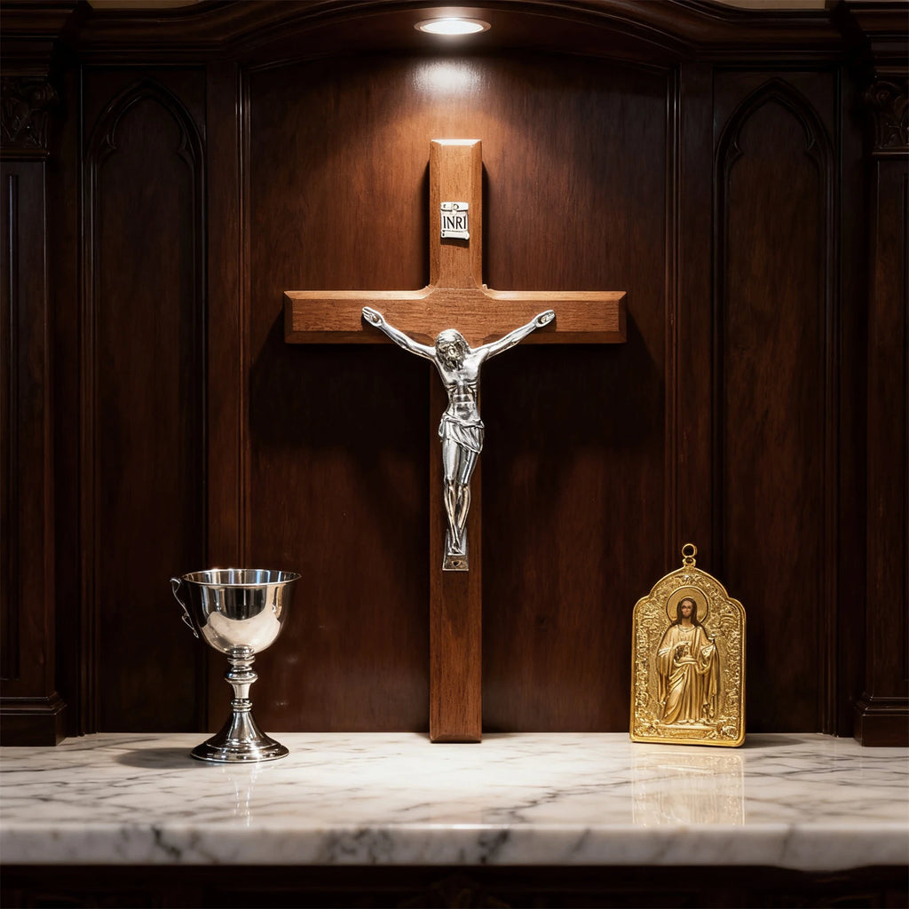 Carved Wooden Wall Cross
