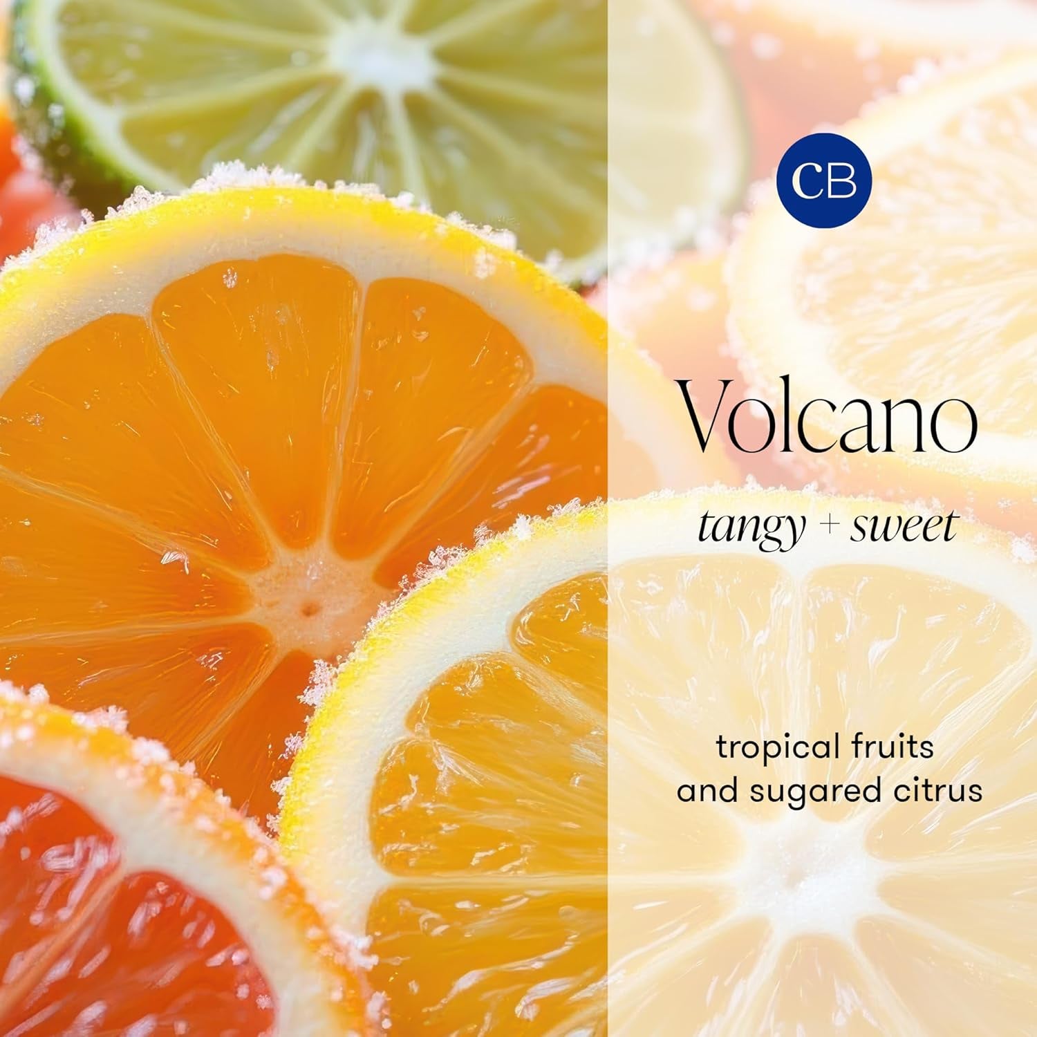 Capri Blue Volcano Scented Mini Tin Jar Candle - Luxury Candles for Home Scented with Tropical Fruit & Sugared Citrus - Soy Candle Wax Blend (Blue, 3 Oz)