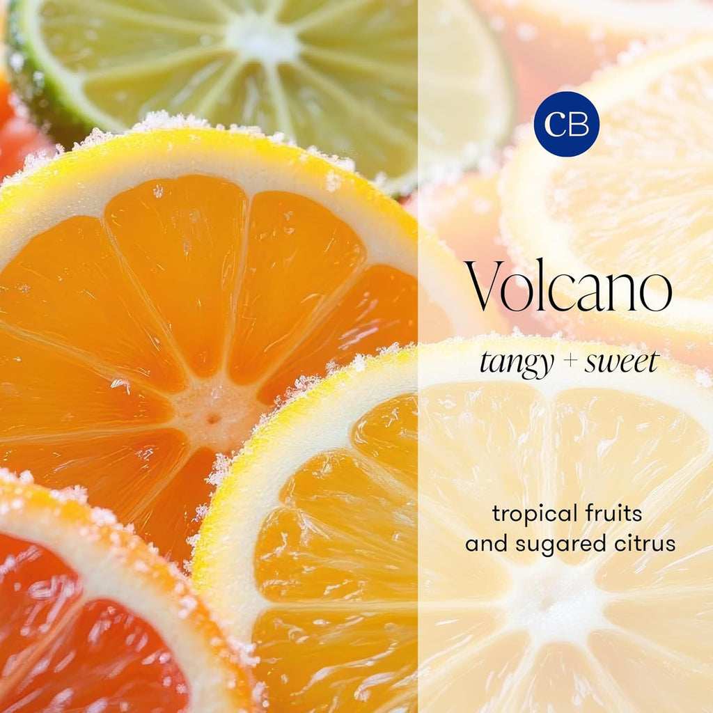 Capri Blue Volcano Scented Candles - Luxury Glass Jar Candles for Home Scented with Tropical Fruit & Sugared Citrus - Soy Wax Blend - Capri Blue Volcano - Aqua Color (8 Oz)