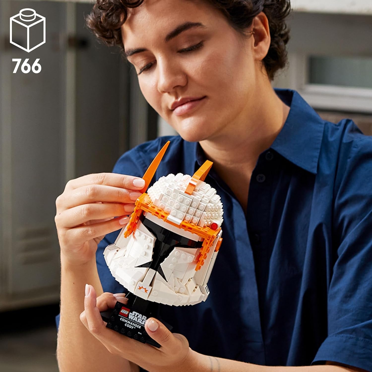 LEGO Star Wars Clone Commander Cody Helmet 75350 Collectible Building Set - Featuring Authentic Details, Office Decor Display Model for Adults, the Clone Wars Collection Memorabilia and Gift Idea