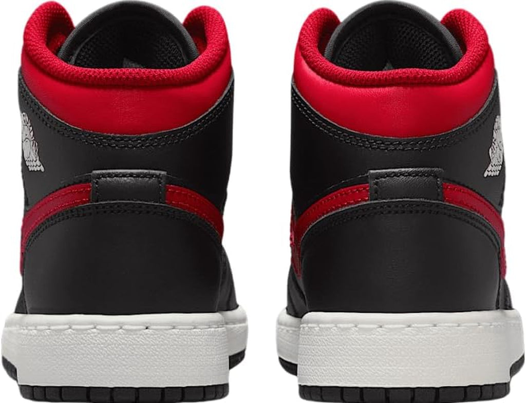 AIR JORDAN 1 MID (GS) "BLACK/VARSITY RED-SUMMIT WHITE"