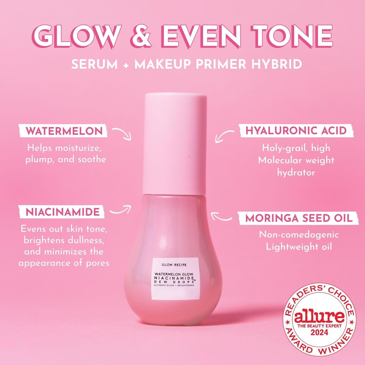 Glow Recipe Glass Skin Essential Korean Skincare Kit - Includes Niacinamide Dew Drops Face Serum & PHA + BHA Face Toner - Travel Size Watermelon-Powered Hydrating Serum & Pore Minimizer (2 Count)