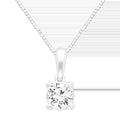 round 1/2 Carat Lab Grown Diamond Solitaire Pendant Necklace in Sterling Silver