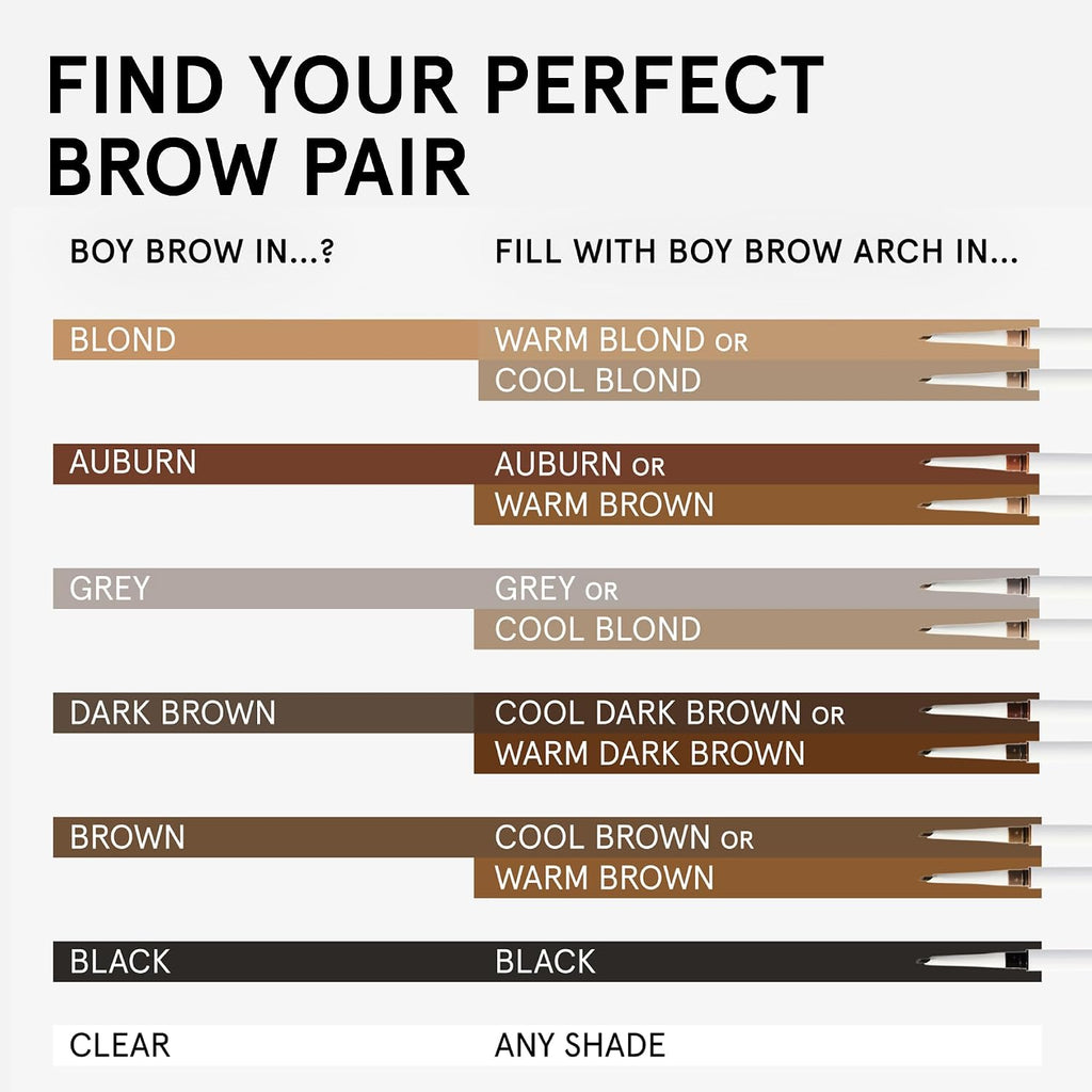 Glossier Boy Brow, Brown Eyebrow Gel & Volumizing Pomade - Creamy Tinted Brow Gel, Defines, Conditions & Thickens - Flexible Hold, No Stiffness, Beeswax & Hyaluronic Acid - Dermatologist Tested