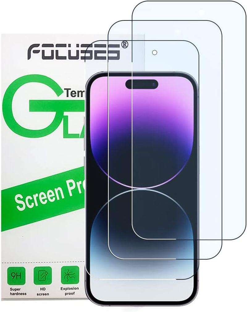 Screen Protector for Iphone 14 Pro Blue Light Screen Protector 3 Pack anti Blue Light Tempered Glass for Iphone 14 Pro [6.1Inch]