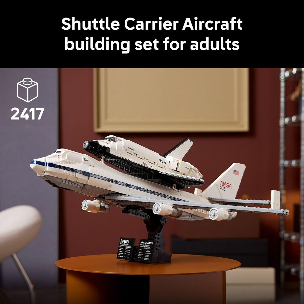 LEGO Icons Shuttle Carrier Aircraft Building Set for Adults - Spaceship & Airplane Model Kit for Adults, Ages 18+ - Air & Space Decor - Gift for Birthdays - 10360