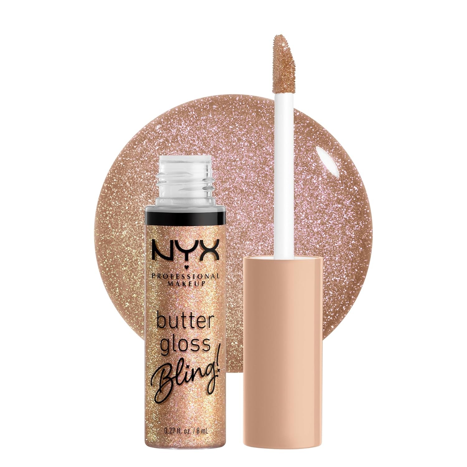 NYX PROFESSIONAL MAKEUP Butter Gloss, Non-Sticky Lip Gloss - Marshmallow (Muted Lilac)