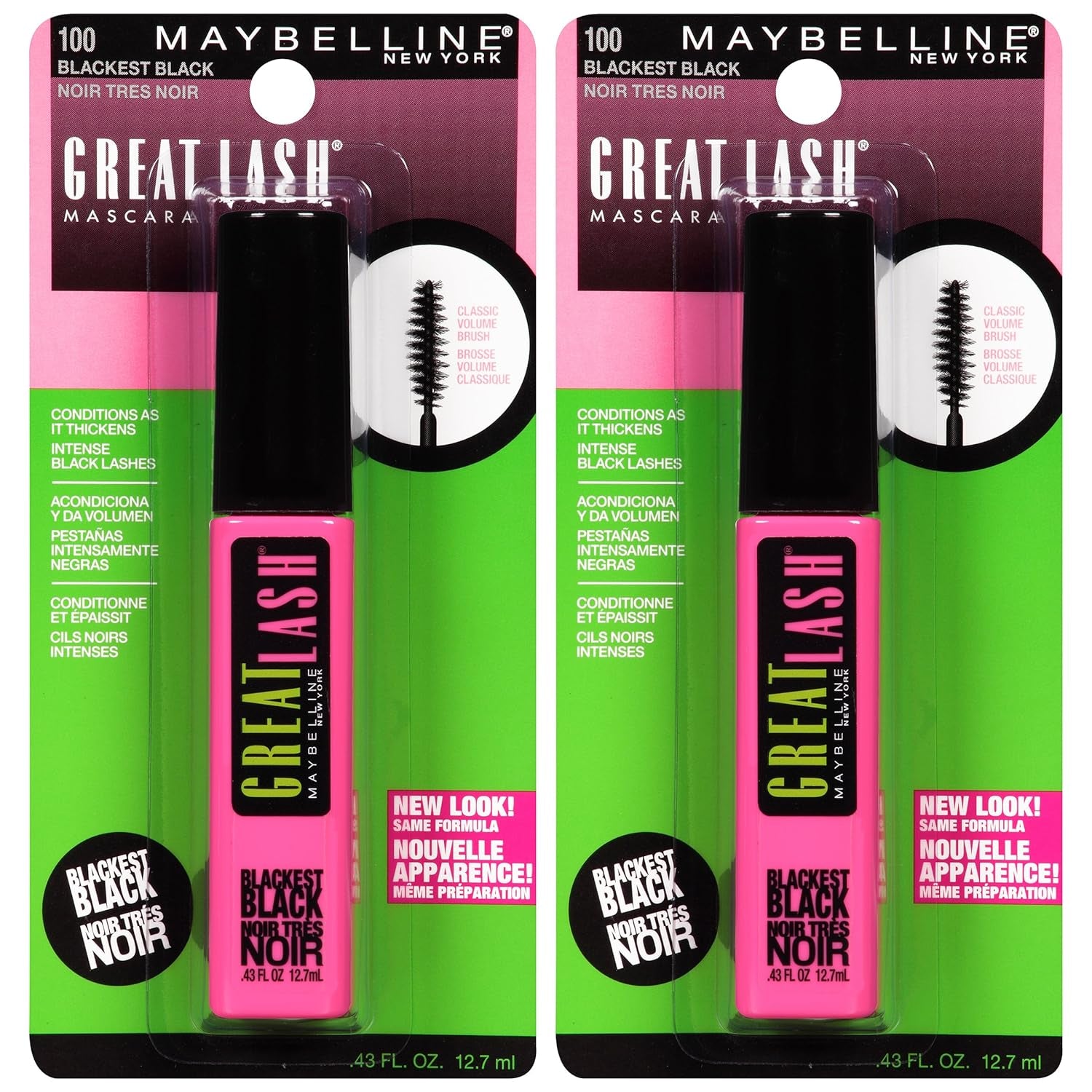 Maybelline Great Lash Lots of Lashes Washable Mascara, Volumizing, Thickening and Curling Mascara, Very Black, 1 Count