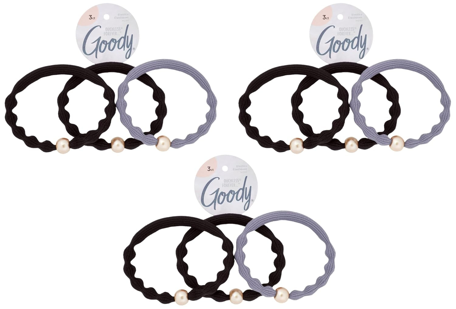 Goody XL Scrunchie and Bobby Slides Bundle - 3 Count, Winter Solstice Collection - Ouchless Accessories for All Hair Types - Style with Ease & Keep Hair Secured - Men, Women, Boys & Girls