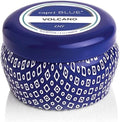 Capri Blue Volcano Scented Mini Tin Jar Candle - Luxury Candles for Home Scented with Tropical Fruit & Sugared Citrus - Soy Candle Wax Blend (Blue, 3 Oz)