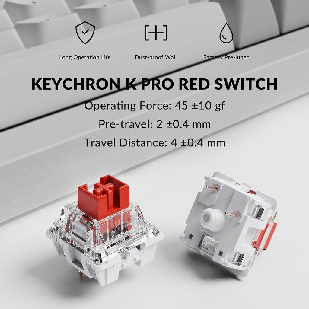 Keychron Q1 Pro Wireless Custom Mechanical Keyboard, QMK/VIA Programmable Full Aluminum 75% Layout Bluetooth/Wired RGB with Hot-Swappable Keychron K Pro Red Switch Compatible with Mac Windows Linux