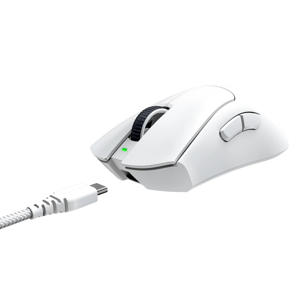 Deathadder V3 Pro Wireless Esports Gaming Mouse, 64G, 5 Buttons, 2.4Ghz & Bluetooth Connectivity, White
