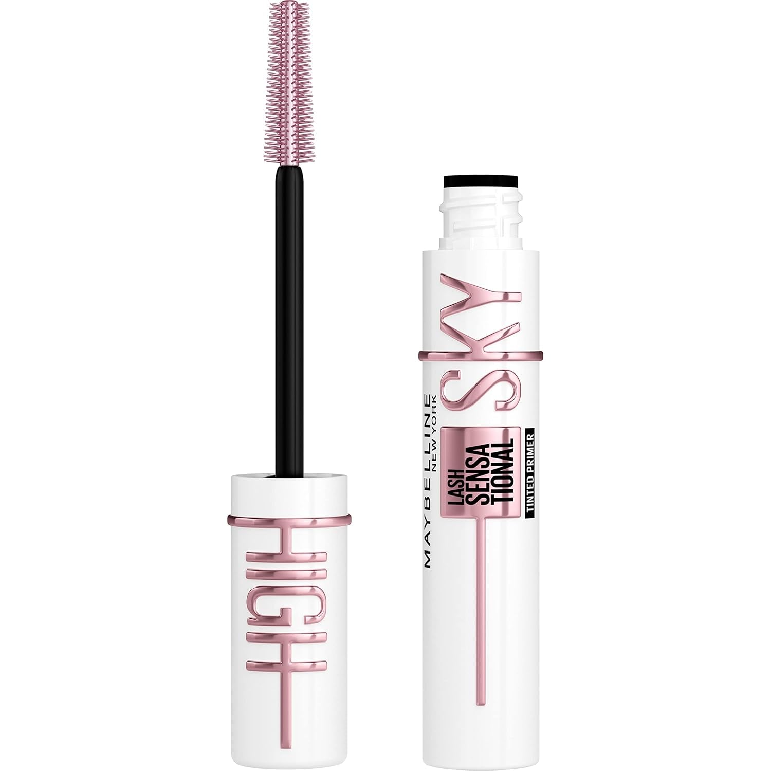 Maybelline Lash Sensational Sky High Washable Mascara, Volumizing, Lengthening, Defining, Curling, Multiplying, Buildable Mascara Make up Formula, Green Altitude, 1 Count
