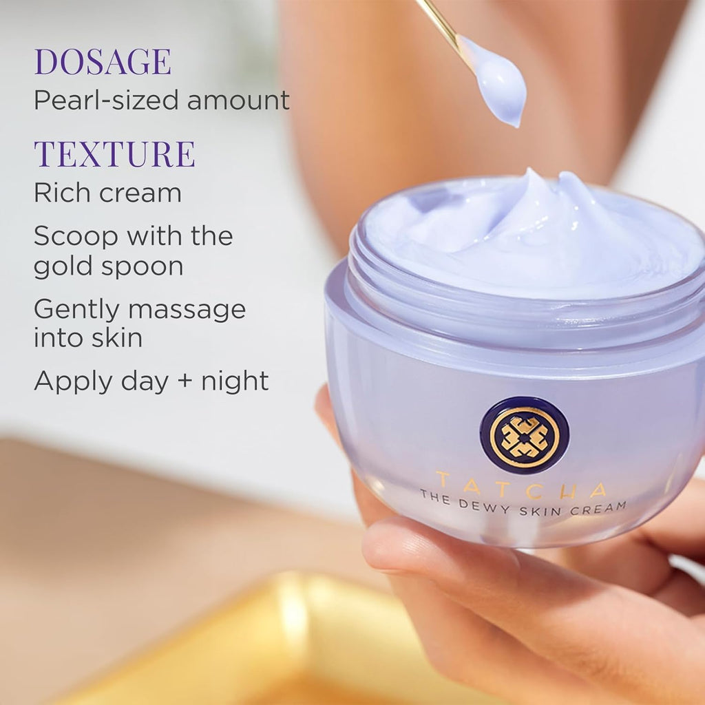 TATCHA the Dewy Skin Cream | Rich Line-Plumping Face Moisturizer | Helps Replenish Ceramides and Intensely Hydrate Dry & Combo Skin with Japanese Purple Rice, Hyaluronic Acid, & Hadasei-3