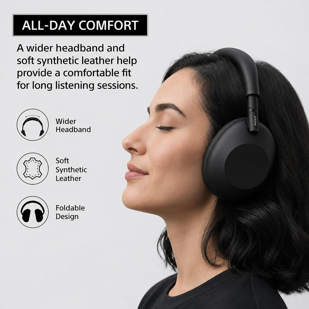 Sony WH-1000XM6 the Best Noise Canceling Wireless Headphones, HD NC Processor QN3, 12 Microphones, Adaptive NC Optimizer, Mastered by Engineers, Studio-Quality, 30-Hour Battery with Deco Guide Bundle