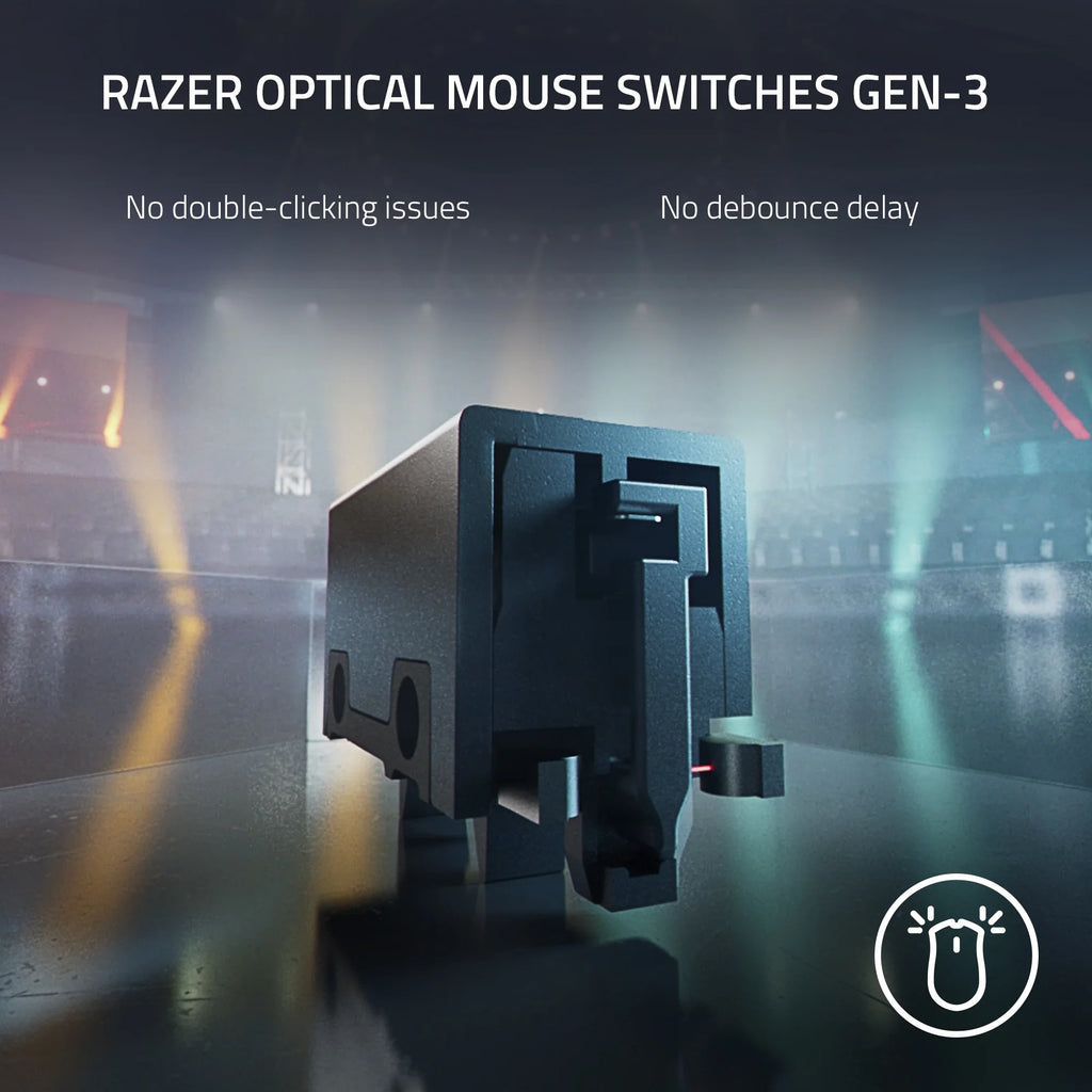 Deathadder V3 Pro Wireless Esports Gaming Mouse, 64G, 5 Buttons, 2.4Ghz & Bluetooth Connectivity, White