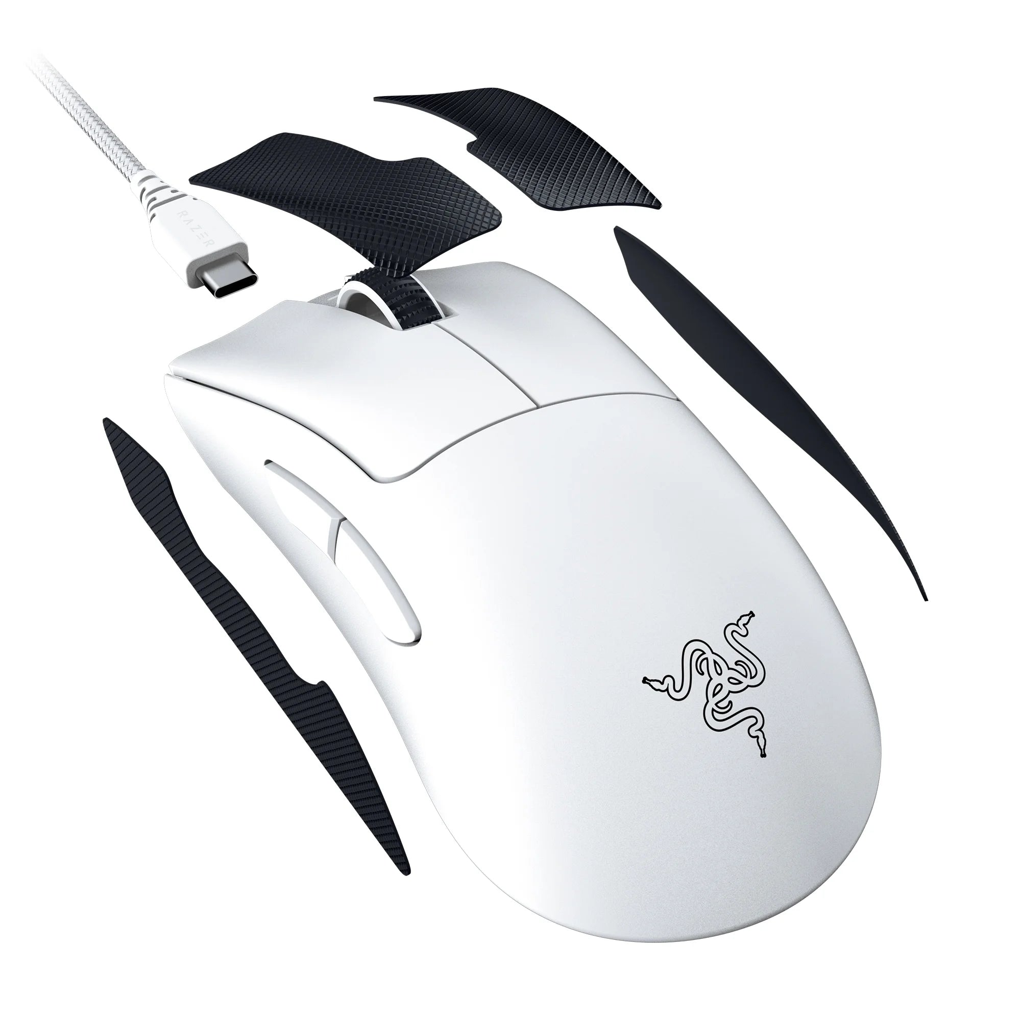 Deathadder V3 Pro Wireless Esports Gaming Mouse, 64G, 5 Buttons, 2.4Ghz & Bluetooth Connectivity, White