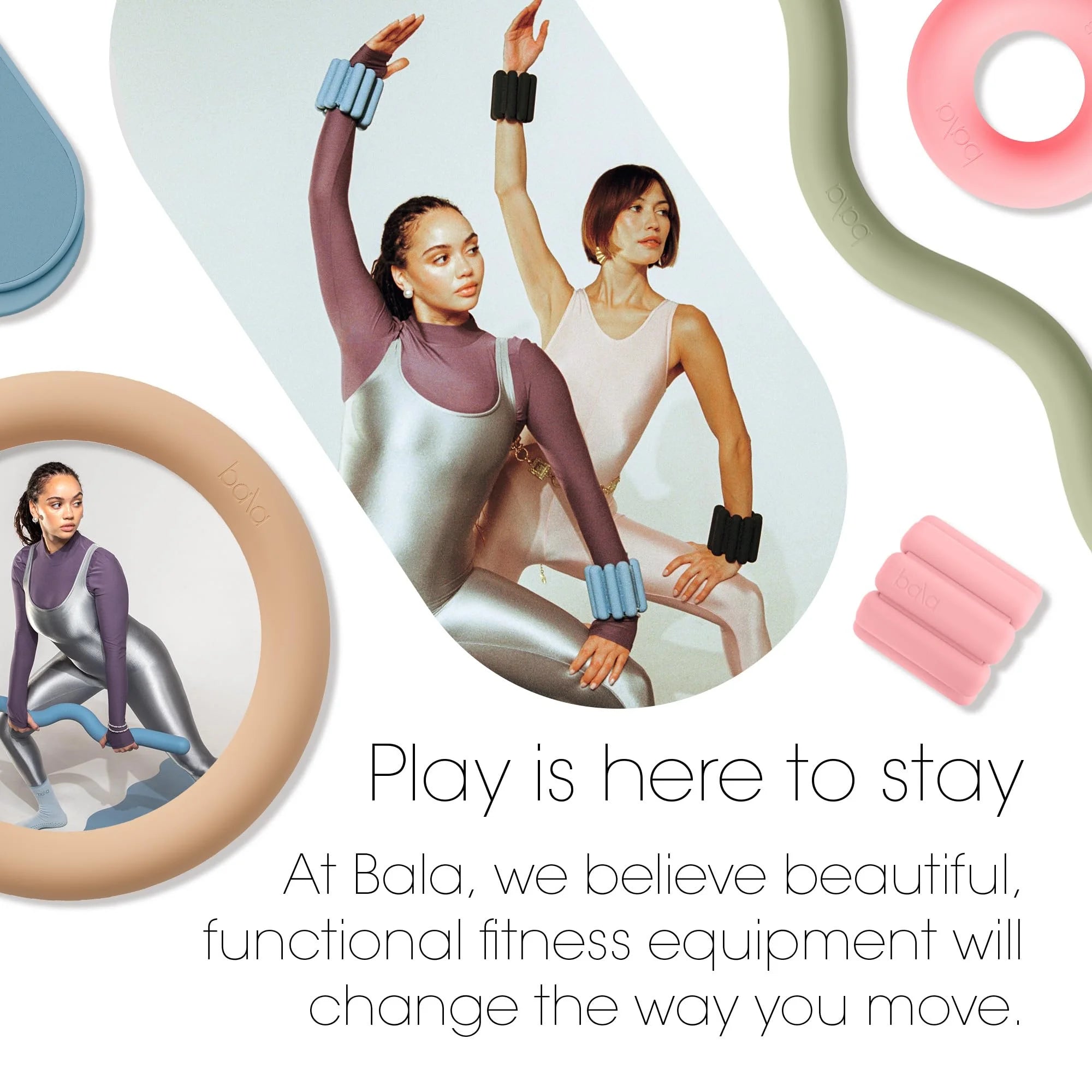 Bangles Wrist & Ankle Weights for Women & Men (Sea) - 1 Pound Silicone Bracelet Set