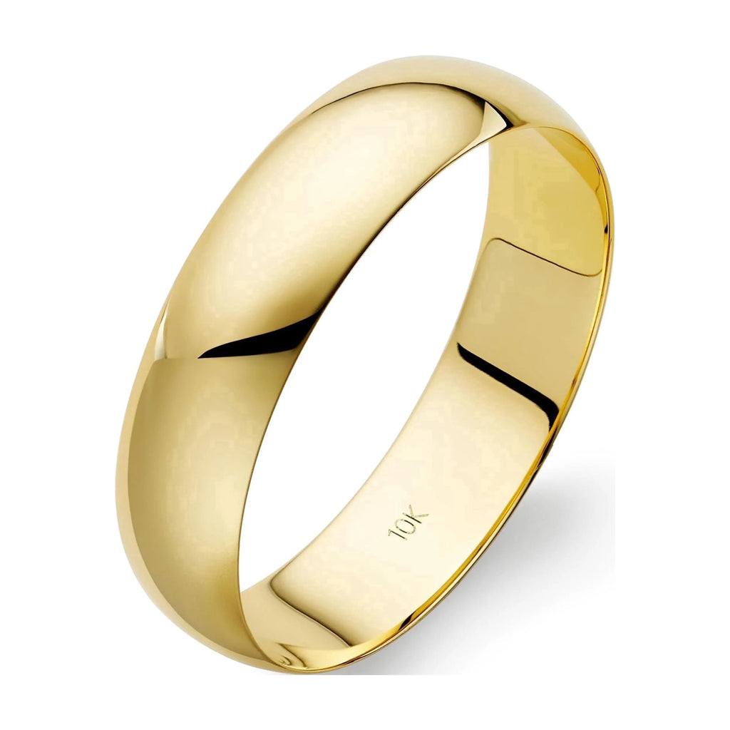 Traditional Plan Wedding Ring 10K Yellow Gold, 5 Mm