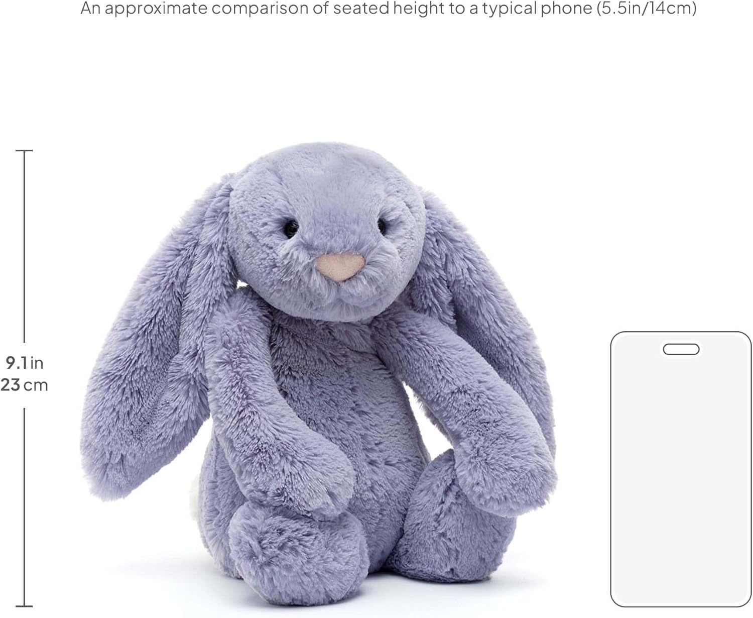 Jellycat Bashful Viola Bunny Stuffed Animal Plush Toy, Medium, Purple