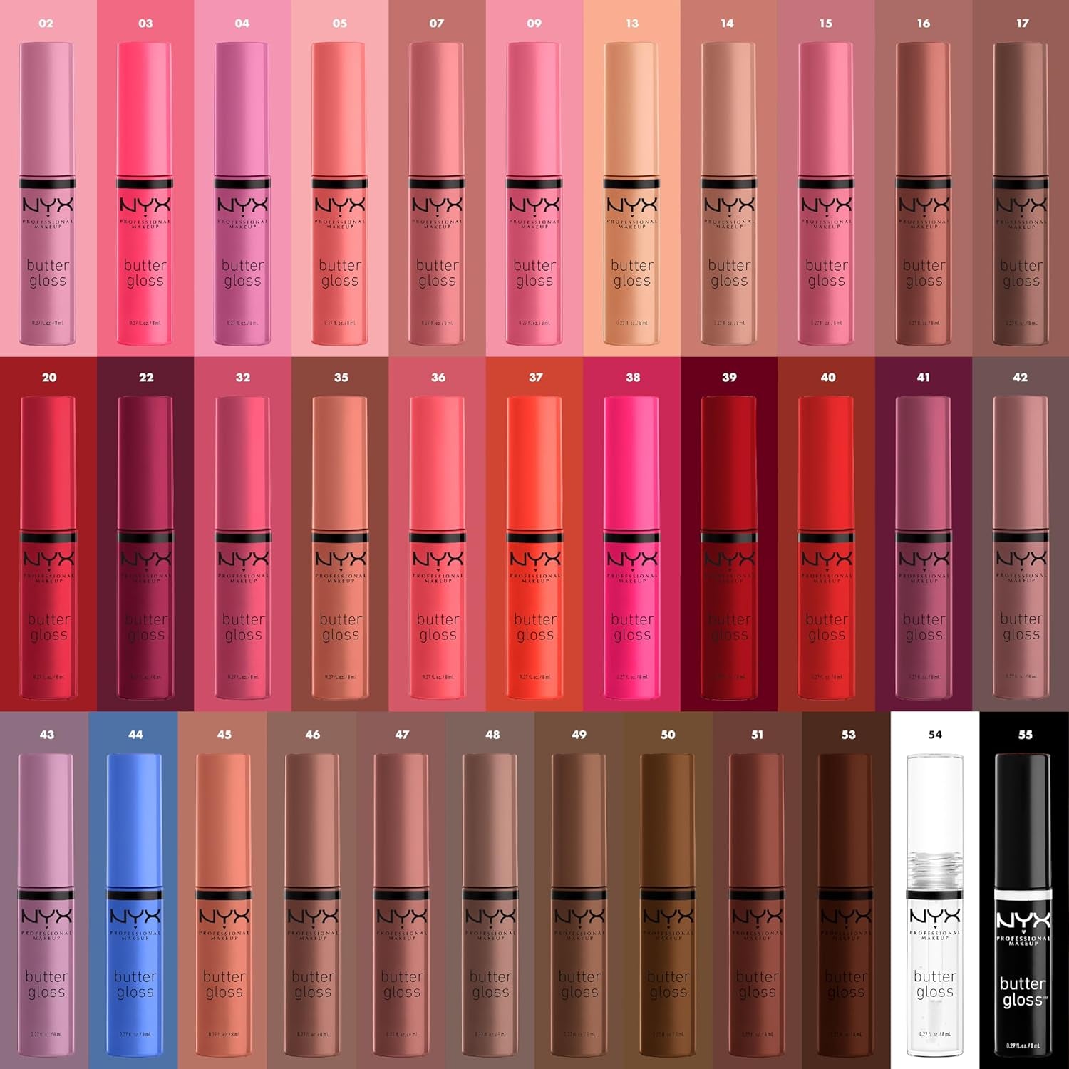 NYX PROFESSIONAL MAKEUP Butter Gloss, Non-Sticky Lip Gloss - Marshmallow (Muted Lilac)