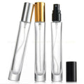 3X 10X 10ML Clear round Thick Glass Perfume Oil Bottles Spray Atomizer Empty Sample Vial Refillable Sprayer Flacon High Grade