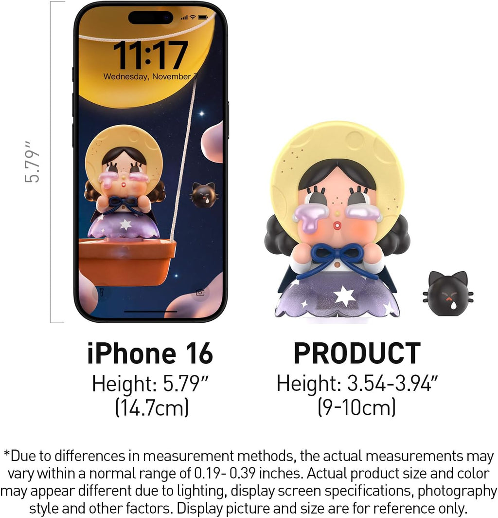 POP MART Crybaby Crying to the Moon Series Blind Box Figures, Collectible Toys Home Decorations, Holiday Birthday Gifts for Girls and Boys, Whole Set