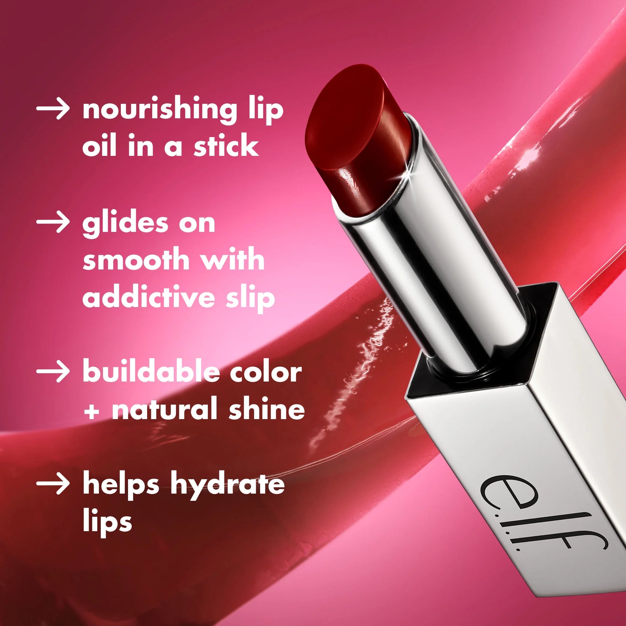 E.L.F. Glow Reviver Lip Oil Stick, Loveslick, 0.11 Oz