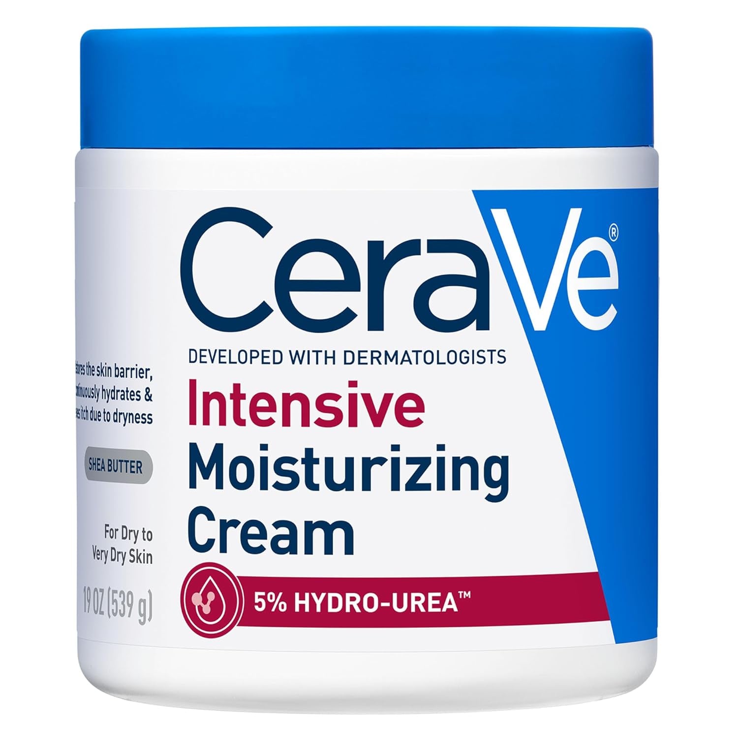 Cerave Intensive Moisturizing Cream,Body Moisturizer with Shea Butter,72H Hydration + Skin Barrier Repair,Fragrance-Free Body Lotion for Extremely Dry Skin,19Oz,(Pack of 2)