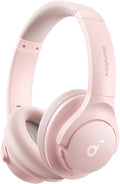 Soundcore by Anker Q20I Hybrid Active Noise Cancelling Headphones, Wireless Over-Ear Bluetooth, 40H Long ANC Playtime, Hi-Res Audio, Big Bass, Customize via an App, Transparency Mode (Pink)