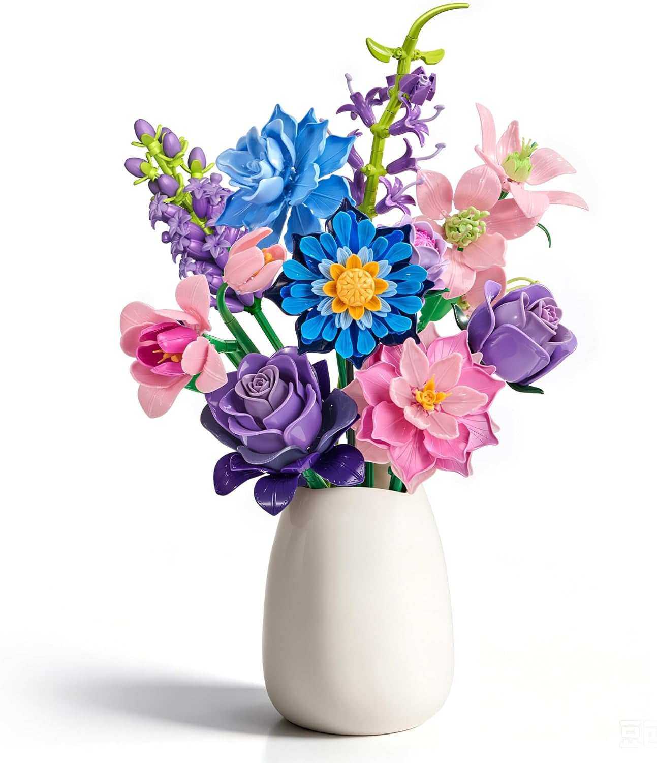 Impressionist Water Lily Flowers Bouquet Building Set for Adults, Artificial Flower Compatible with Lego Flowers Botanicals, Christmas Valentine'S Mother'S Day Birthday Gift for Her Women Girl