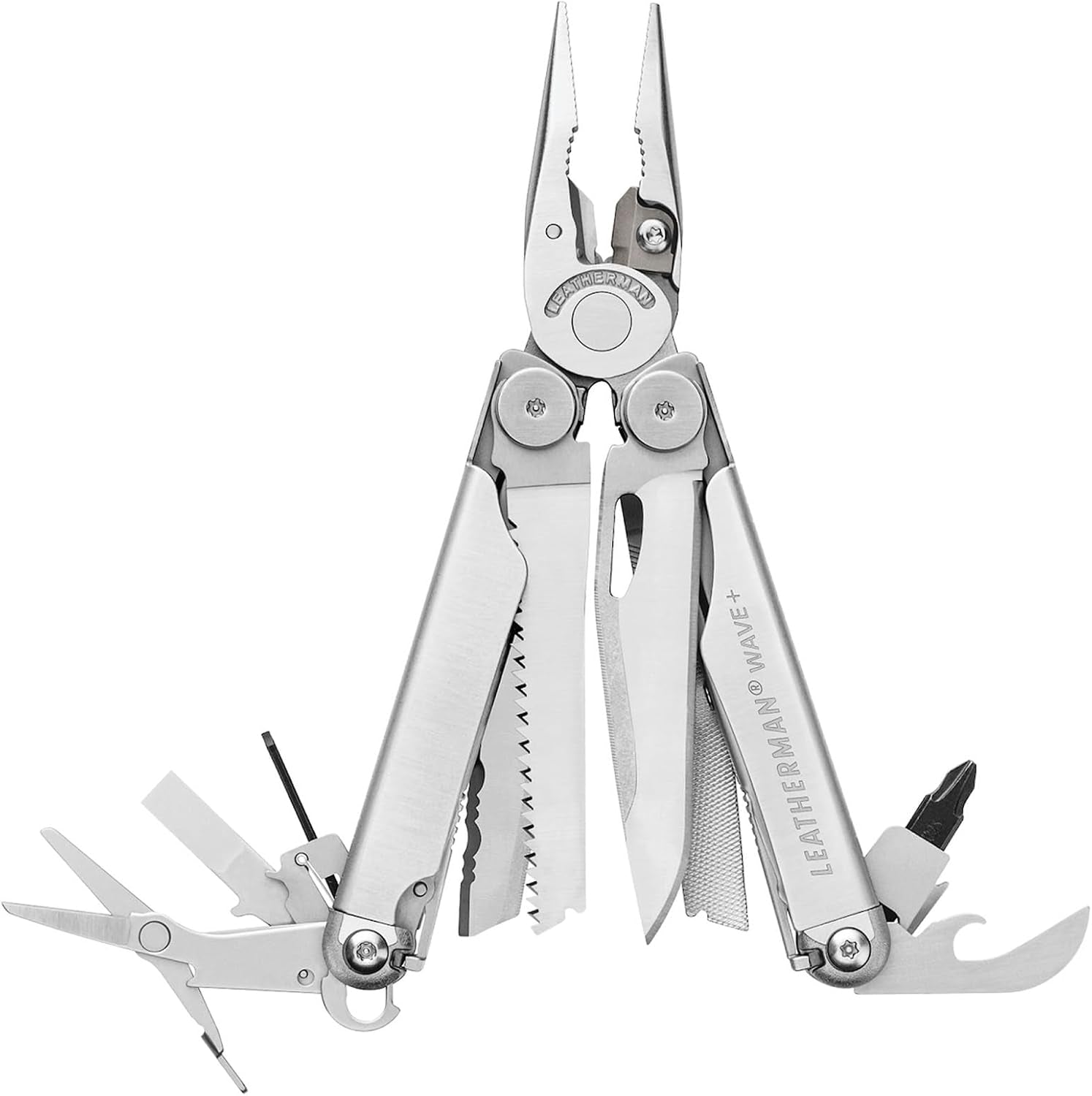LEATHERMAN, Wave+, 18-In-1 Full-Size, Versatile Multi-Tool for DIY, Home, Garden, Outdoors or Everyday Carry (EDC), Stainless Steel