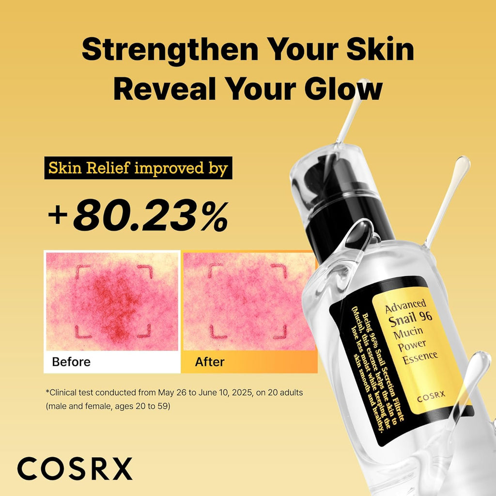COSRX Snail Mucin 96% Repairing Serum, Hydrating Serum for Face with Snail Secretion Filtrate for Dull Skin & Fine Lines, 100Ml, Korean Skin Care