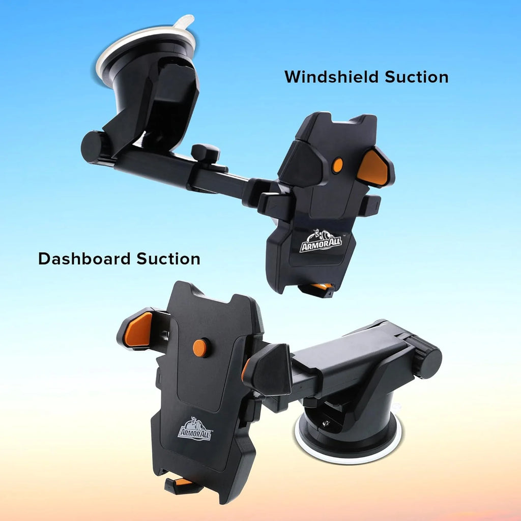 Car Phone Mount, Dashboard and Windshield Suction Phone Holder with 6-Inch Extendable Arm