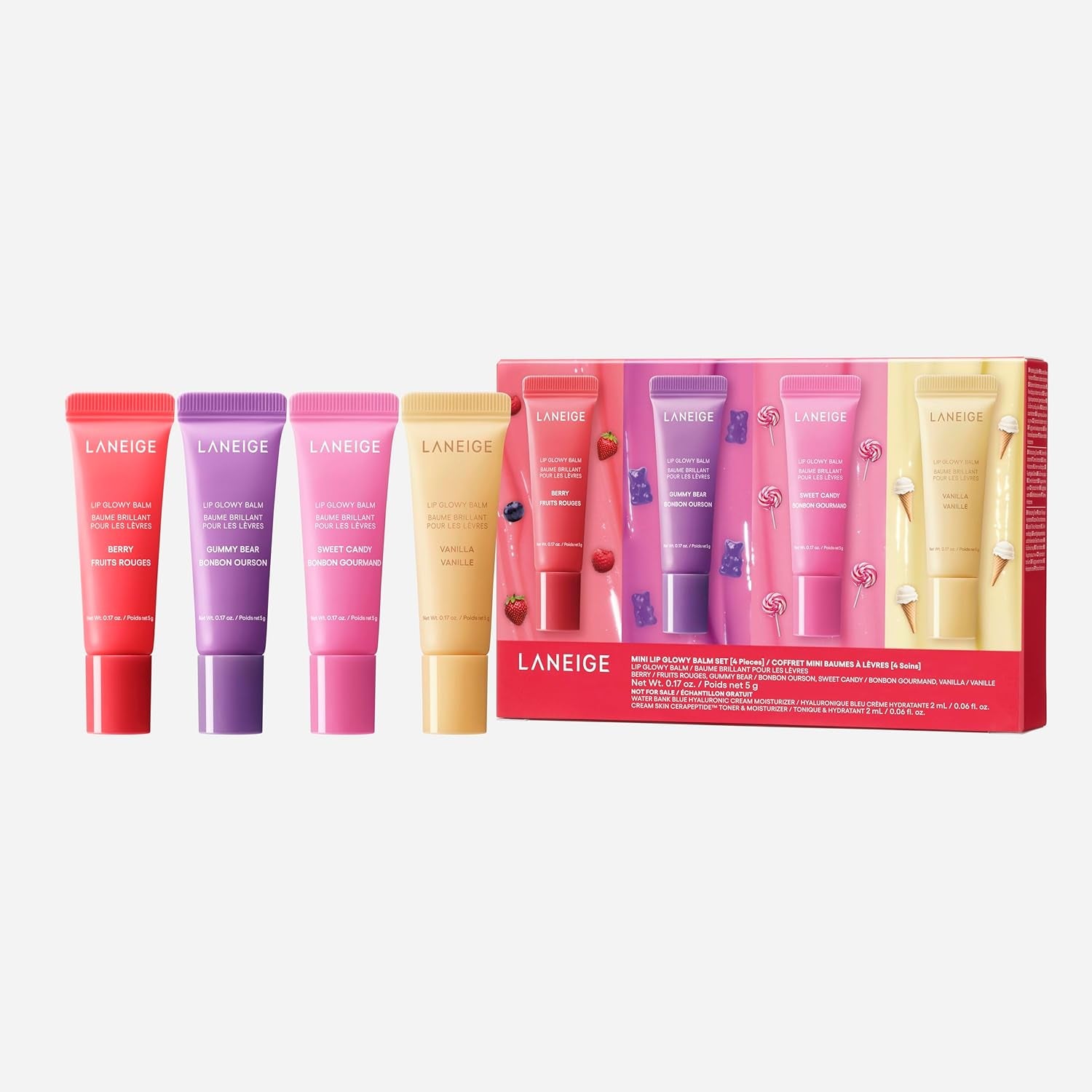 LANEIGE Lip Glowy Balm: Sheer Tinted Lip Treatment Balm Tube with Shea & Murumuru Butters for Hydrating, Moisturizing, Glossy, Non-Sticky Shine, Berry | Korean Skin Care