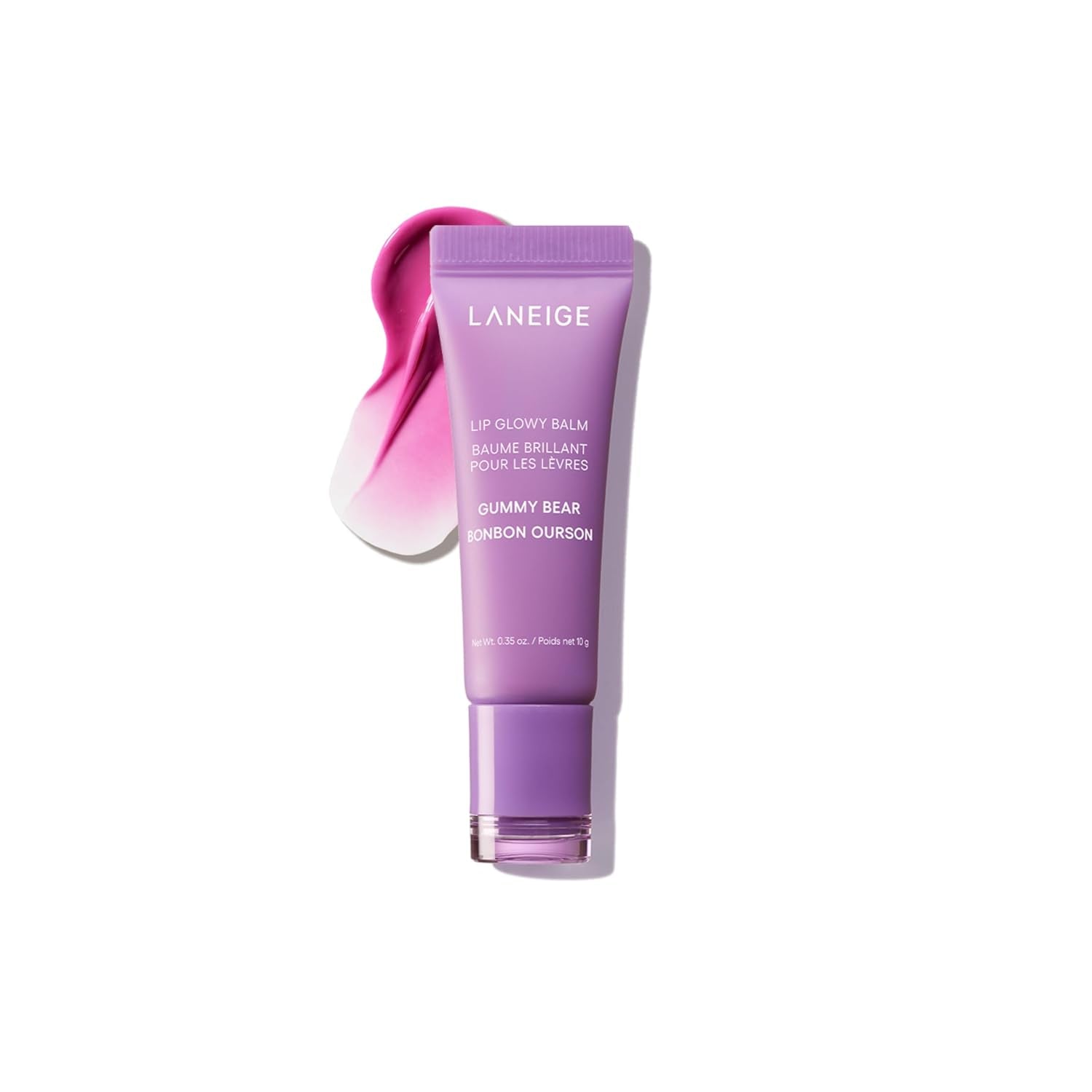 LANEIGE Lip Glowy Balm: Sheer Tinted Lip Treatment Balm Tube with Shea & Murumuru Butters for Hydrating, Moisturizing, Glossy, Non-Sticky Shine, Berry | Korean Skin Care