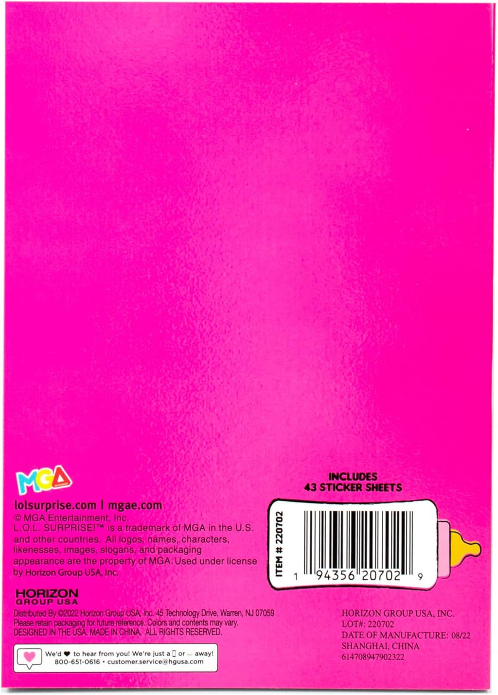 Horizon Group USA Sticker Book with Large and Small Sizes, Kids Stationary for Water Bottle, Notebooks, and Party Favors, 1500+, L.O.L. Surprise!