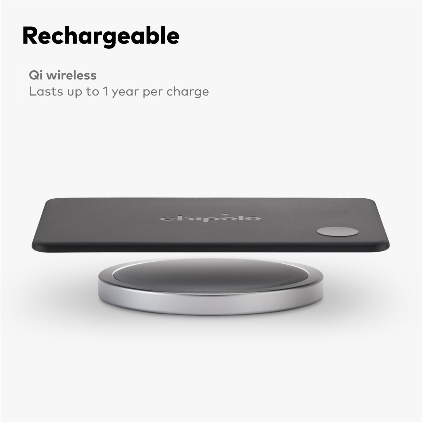 Chipolo Card – Rechargeable Wallet Tracker Card, Bluetooth Tracker, Item Locator, Passport Finder Compatible with Apple Find My or Find Hub with Call Your Phone & Out of Range Alerts (Pack of 2)