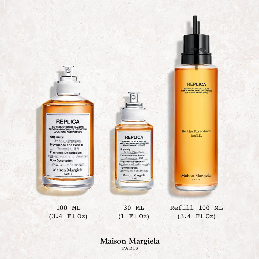 Maison Margiela - Replica - by the Fireplace Eau De Toilette - Warm & Spicy Fragrance - with Chestnut, Wood & Vanilla